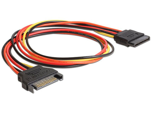 Delock Cable SATA 15PIN - SATA 15PIN M/H 0.50M — image 1