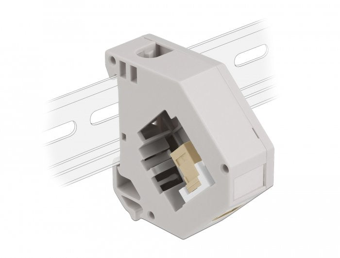 Delock Adapter Carril Din With Keystone Sc Simplex Connector Female a Sc Simplex Connector Female Beige