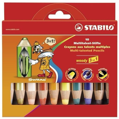 Stabilo Pencils Colours Woody 3 1 Case 10 + Sacapuntas C/Surtidos — image 1