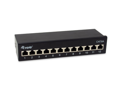 Equip Patchpanel 12x RJ45 CAT.6A FTP 1HE Premium Black — image 1