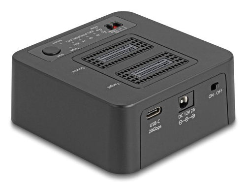 Delock 64300 USB 20Gbps M.2 Docking 2 X M.2 NVMe PCIE SSD With Función Clonación And Borrado — image 1