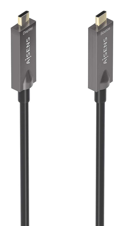 Aisens Cable USB 3.1 GEN2 10Gbps Aoc 4K 3A 60W E-mark USB-C M/M 10M — image 1