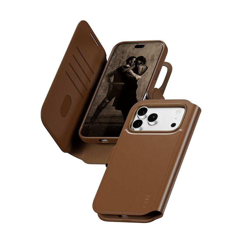 Panzerglass Care By Tango 2-IN-1 Wallet Case Brown M. Magsafe Iphone 17 Pro Max.