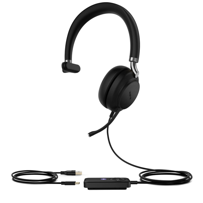 Yealink Bluetooth Headset - UH38 Mono Teams -w/ Or Bat USB-C