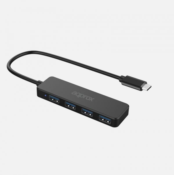 Approx Hub USB-C With 4 Ports USB-A 3.1 - Speed Up To 5Gbps - Cable 27CM