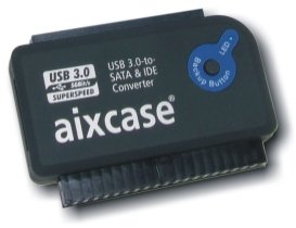Aixcase USB 3.0-TO-SATA & / Ide Converter Otb, With Power Supply Tüv — image 1