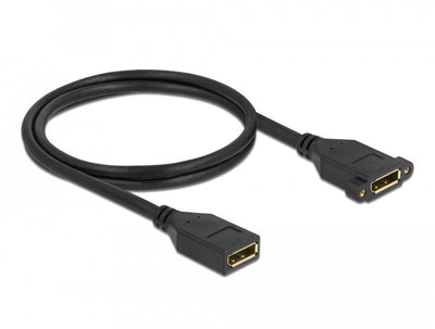 Delock 87100 Cable DisplayPort 1.2 Female a Female Installation Panel 4K 60 HZ 1M — image 1