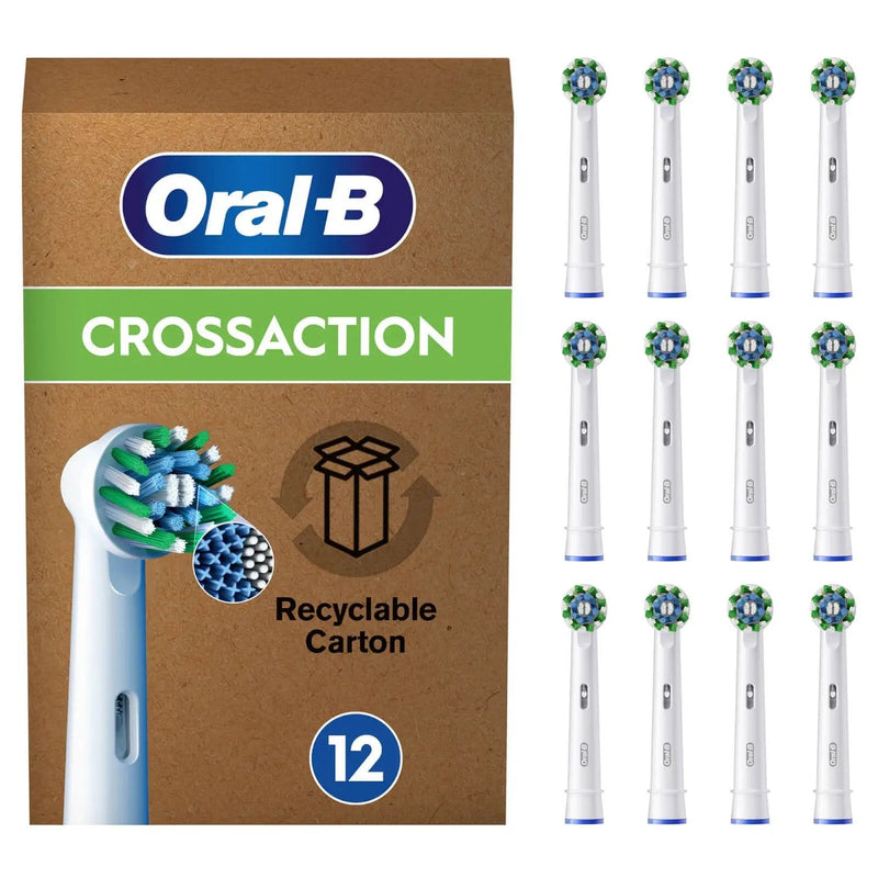 Heads Oral-b Crossaction 12 Piece White