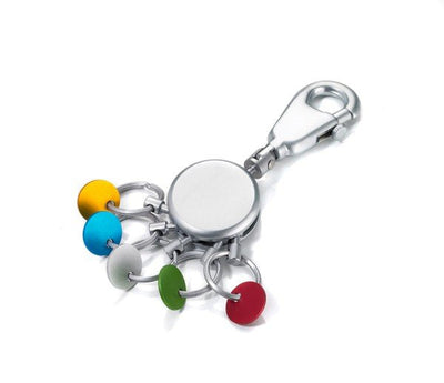 Troika Patent Colour Keyring Mosquetón Multicolour Silver — image 1