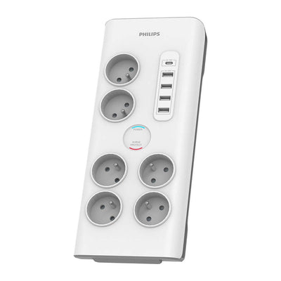 Protector Contra Sobretensiones 6 Sockets AC Fr 40W, 2M — image 1