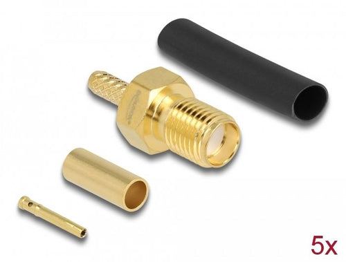 Sma Connector Female Crimpar RG-174 RG-316 With Passendem Tubo Termorretráctil - 5 Units — image 1