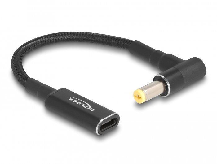 Delock 60038 Cable Charging Laptop USB Type-c™ Female a Acer 5,5 X 1,7MM Male Ángulo 90° 15CM