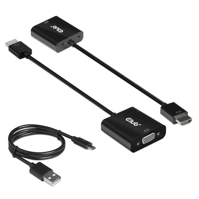 Adapter CLUB3D HDMI 1.4A VGA (m / F), Activo With Audio — image 1