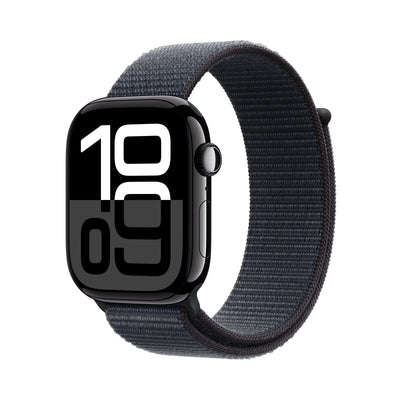 Apple Watch Series 10 GPS + Cellular 46MM Jet Black Aluminium Case With Ink Sport Loop — image 1
