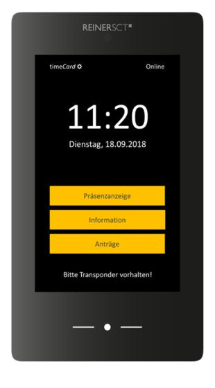 Reiner Card Reader External Sct Timecard Terminal 3 Black