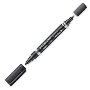 Staedtler Marcador Dos Puntas Lumocolor Perm Black 10 Pieces — image 1