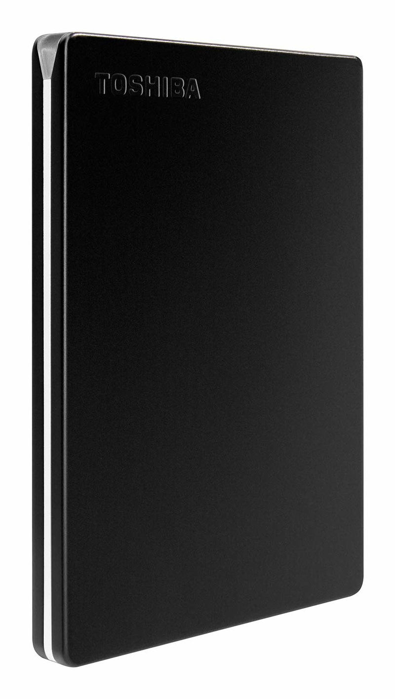 Toshiba Drive External HDD Canvio Slim 2TB Black Ext 2.5 USB 3.0 Alu Finish In