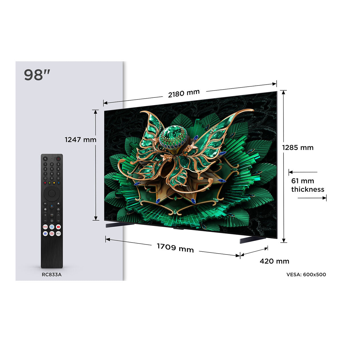 Tcl Smart Tv Tcl 98C7K 98" 4K Ultra Hd Hdr Qd Mini Led