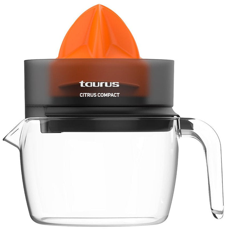 Taurus Citrus Compact Juicer Eléctrico With Arm 30W Black Orange Transparent