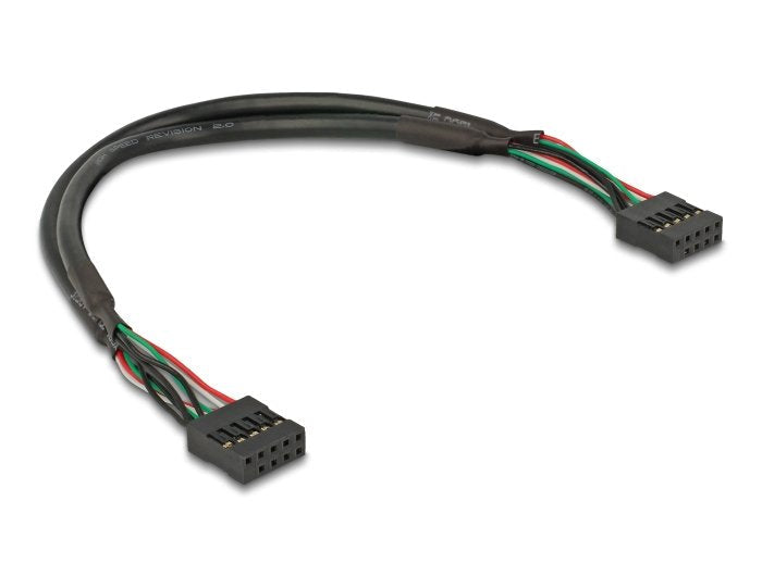 Delock 82029 Base Conexiones USB Cable 2.0 Female 2,54MM And 10 Contactos a Base Conexiones USB 2.0 Female 2,5