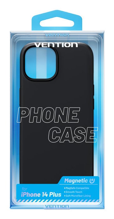 Vention Case Silicone With Magsafe KUEB0-20 Compatible With Iphone 14 Plus Black