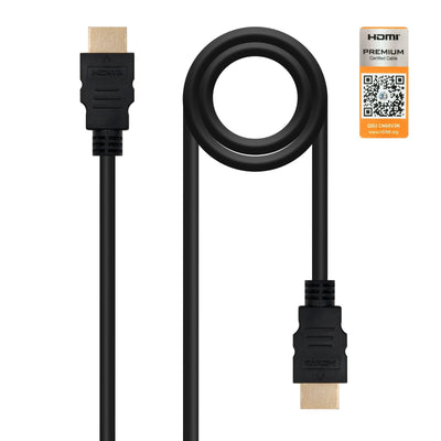 Nanocable HDMI Cable V2.0 Premiun Male a HDMI V2.0 Premiun Male 2M - 4K@60HZ 18Gbps - High Speed - Black — image 1