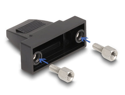 Delock 67025 Housing D-sub 9 Pines Male / Female Housing Plastic Cable Flat — image 1