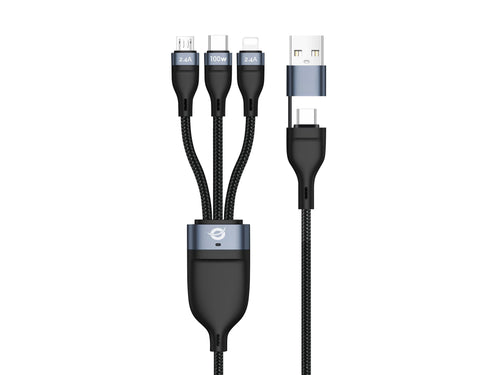 Conceptronic USB Cable 3IN1 2M PD 3.0 100W 20V 5A 480Mbps E-mark — image 1