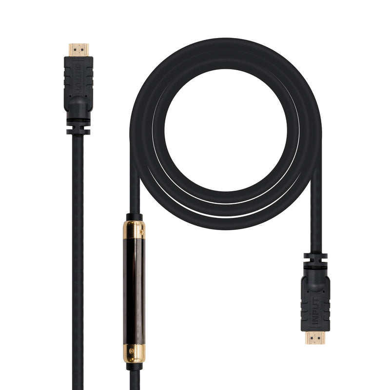 Nanocable HDMI Cable V1.4 With Repetidor Male a HDMI V1.4 Male 25M - High Speed - Black