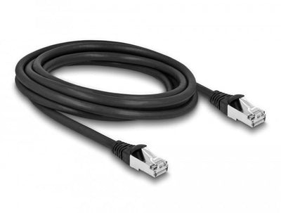 Delock RJ45 Network Cable CAT.6A S FTP Pur Outdoor 3M Black — image 1