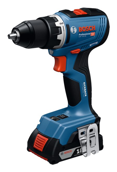 Bosch Drill Professional Atornillador a Battery Gsr 18V-65 Professional, 18 Voltios Blue 2 Batteries Iones Lit