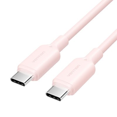 Vention USB Cable 2.0 Type-c 3A Trcph USB Type-c Male USB Type-c Male Up To 60W 480Mbps 2M Pink