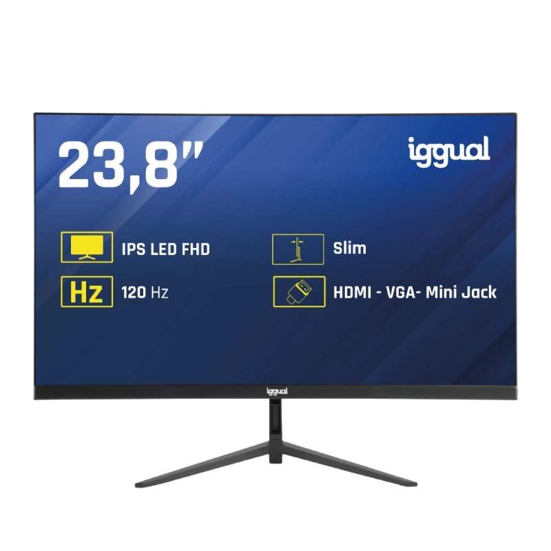 Iggual Monitor 24 IPS 16:9 FHD 75HZ VGA HDMI Slim