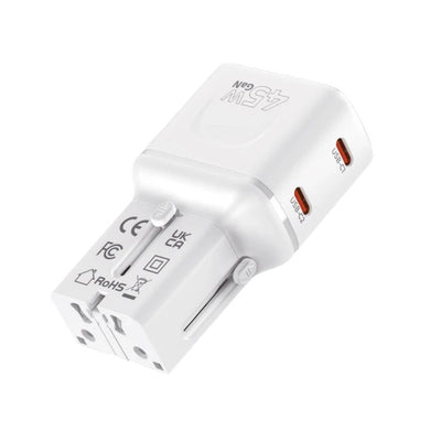 Mobile Origin 45W Travel Adapter Eu/Us/Uk/Au PW26, White — image 1