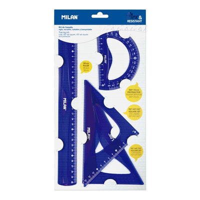 Milan Kit 4 Reglas Flex&resistant Blue Translucido — image 1