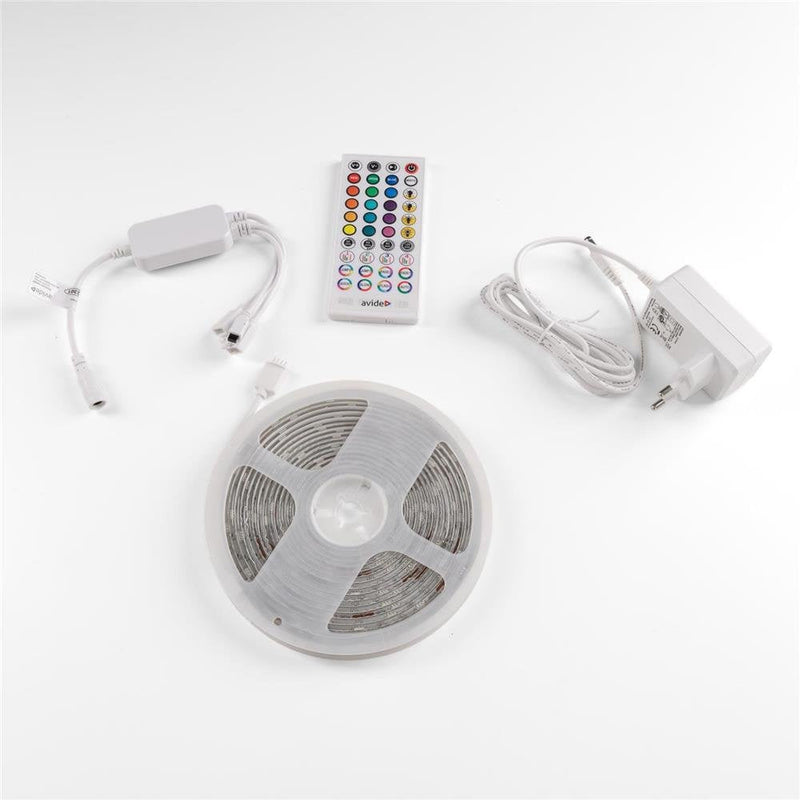 Avide Strip LED Blister 12V 16W RGB 5M Remote Control Ir