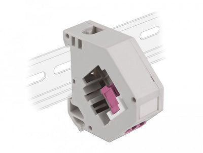 Delock Adapter Carril Din With Keystone Lc Duplex Connector Female a Lc Duplex Connector Female Violet — image 1