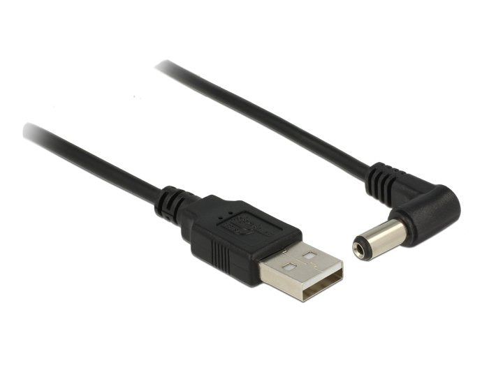 Delock 83578 USB Cable Power DC 5,5 X 2,1MM 90° 1,5M