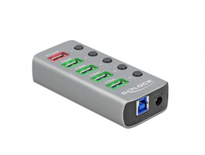 Delock Hub USB 3.2GEN1 4PORT + Schnellladeport + USB-C PD 3.0 — image 1