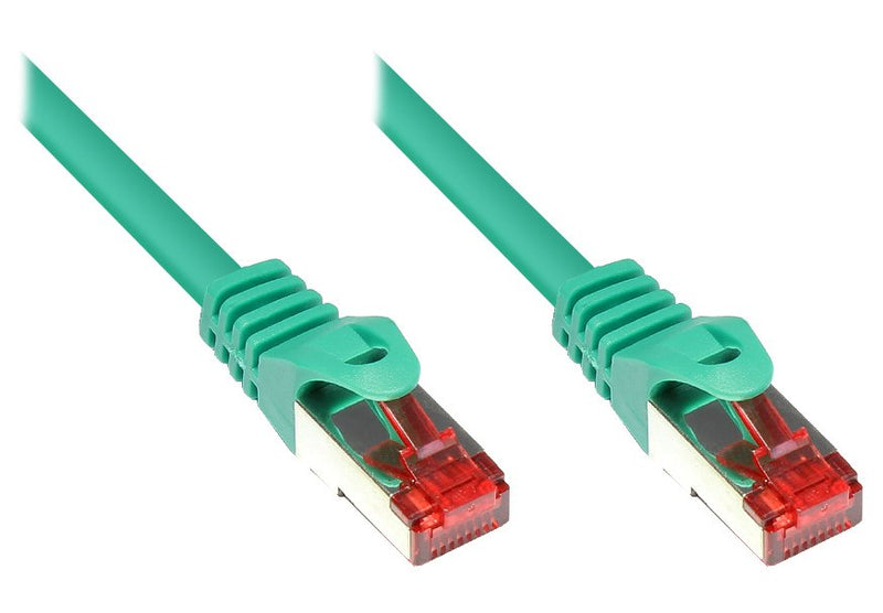 Goodconnections Network Cable With Protector Pestaña, CAT.6, S FTP, Pimf, Pvc, 250MHZ, Green 30M,