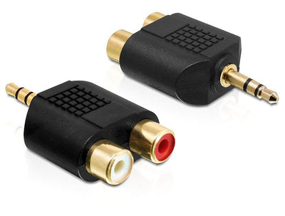 Delock Adapter Audio Jack 3,5 MM3 Pin Male 2 X Jack Female — image 1