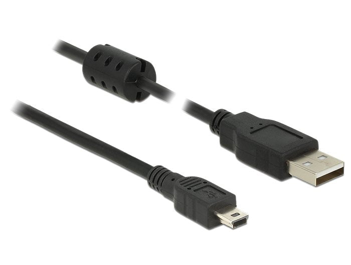 Delock USB Cable 2.0 Tipo-a Male USB 2.0 Mini-b Male 1,5M Black