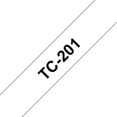 Brother Tape Rotuladora Laminated White Sobre Black 12MM — image 1