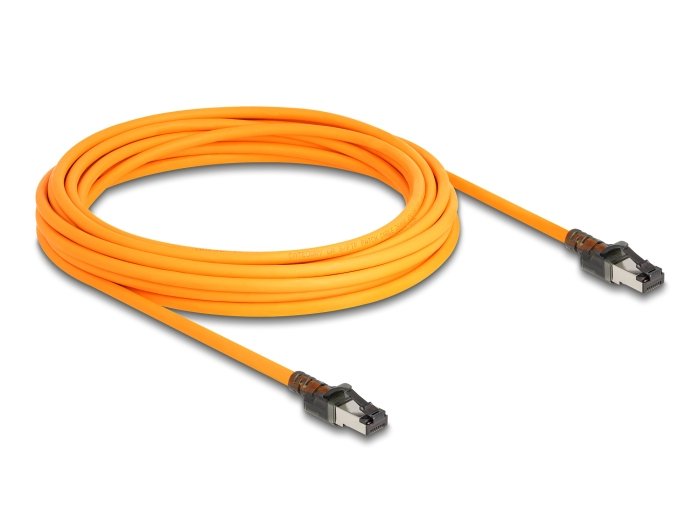 Delock 80415 Network Cable RJ45 Con Función Buscador Port USB Tipo-c™ Auto Tracing CAT.6A S/FTP 7,5M Naranja