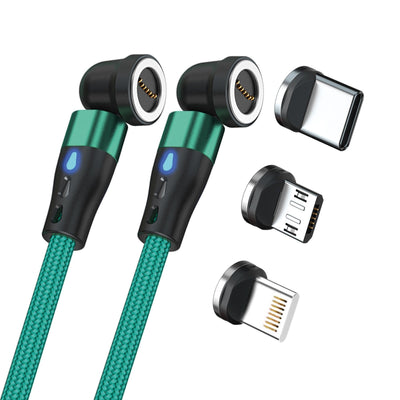 Realpower Magentic CABLE,1M 2X Magnetic Green With Adaptern — image 1