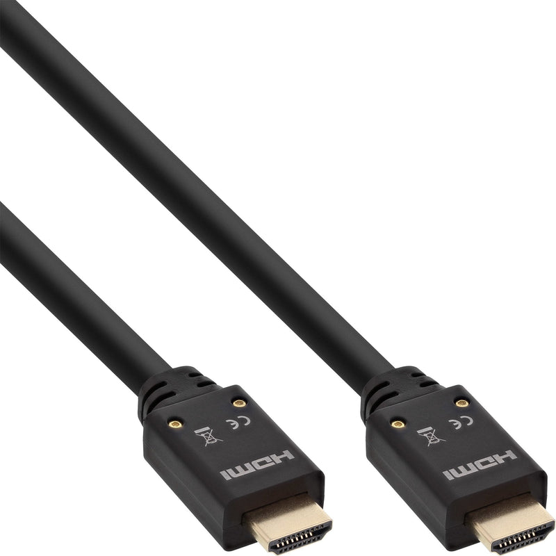Inline HDMI Cable Activo With Ethernet, 4K2K, M/M, Black Contactos Dorados, 15M