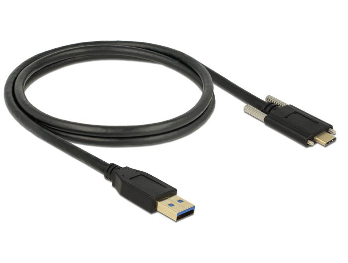 Delock USB Cable Supersp. 10Gbps a-c St/St 2 Screws 1,0M