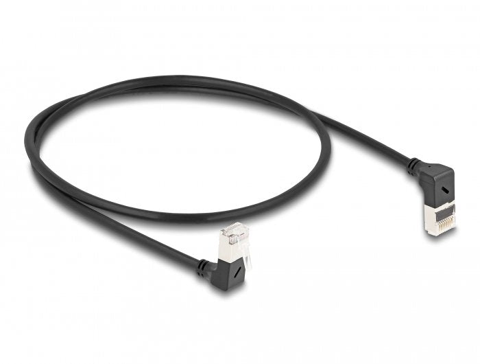 Delock Network Cable RJ45 CAT.6A S/FTP Slim 90° Oben / Unten Angular 0,5M