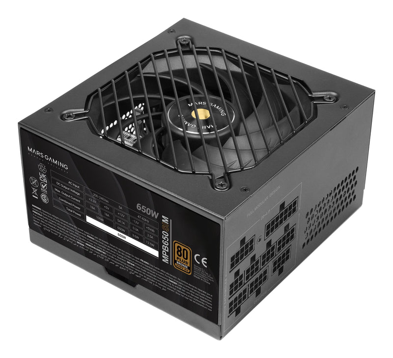 Mars Gaming Power Supply MPB650SIM 650W Fan 12CM 80 Plus Bronze