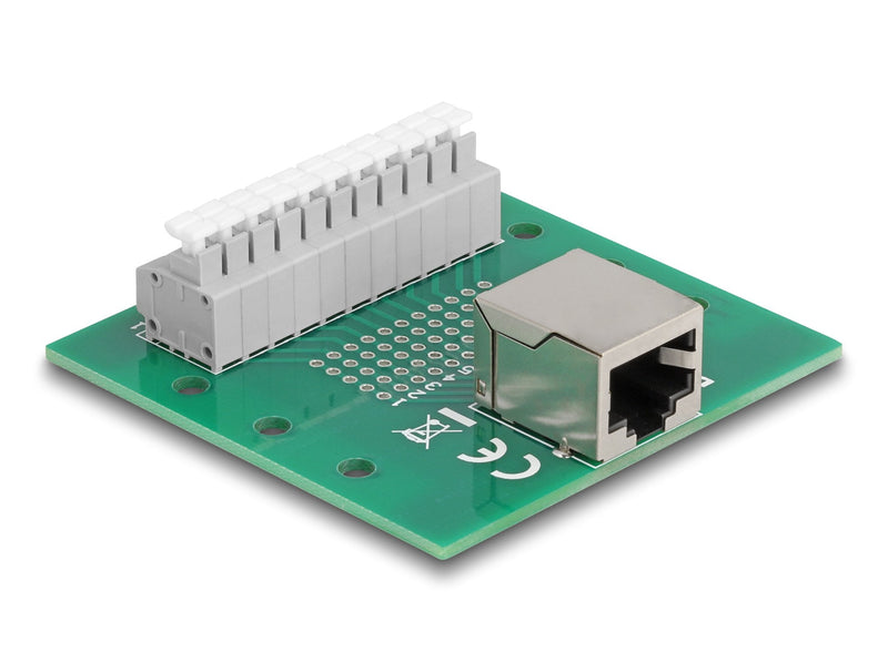 Delock 67012 RJ50 Female a Bloque Terminals With Pulsador Carril Din